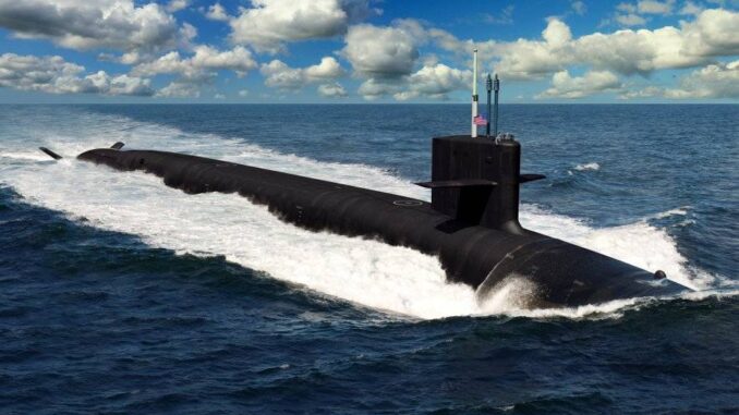 An artist rendering of the future U.S. Navy Columbia-class ballistic missile submarines. (Picture source: U.S. Navy illustration/released)