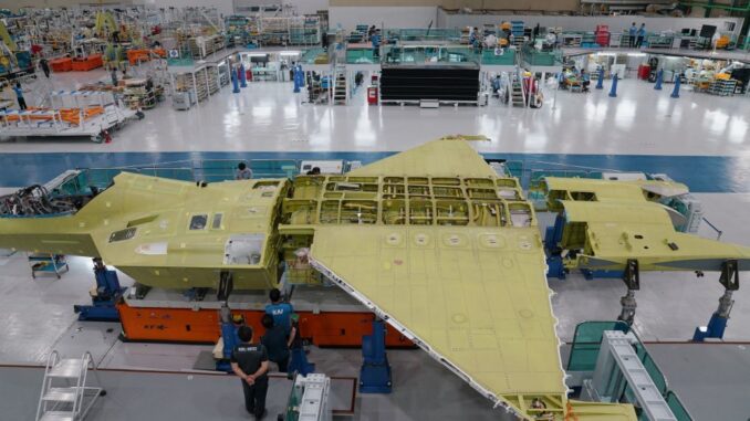 KAI has begun final assembly of the first KF-X prototype, which is expected to be rolled out in the first half 2021. (DAPA)