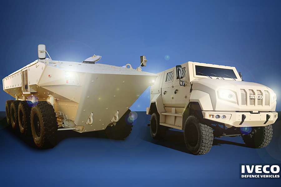 Iveco is displaying the new SUPERAV-Land 8x8 and the 4x4 MTV at IDEX 2021 [©Iveco Defence Vehicles]