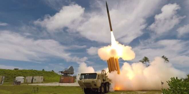 A THAAD interceptor is launched during a Flight Test in 2019. Photo courtesy of the U.S. Missile Defense Agency.