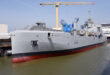Launching Of The Jacques Chevallier, First BRF Supply Ship For The French Navy