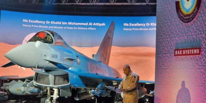 Qatar receives its first Eurofighter Typhoon at official ceremony in the UK