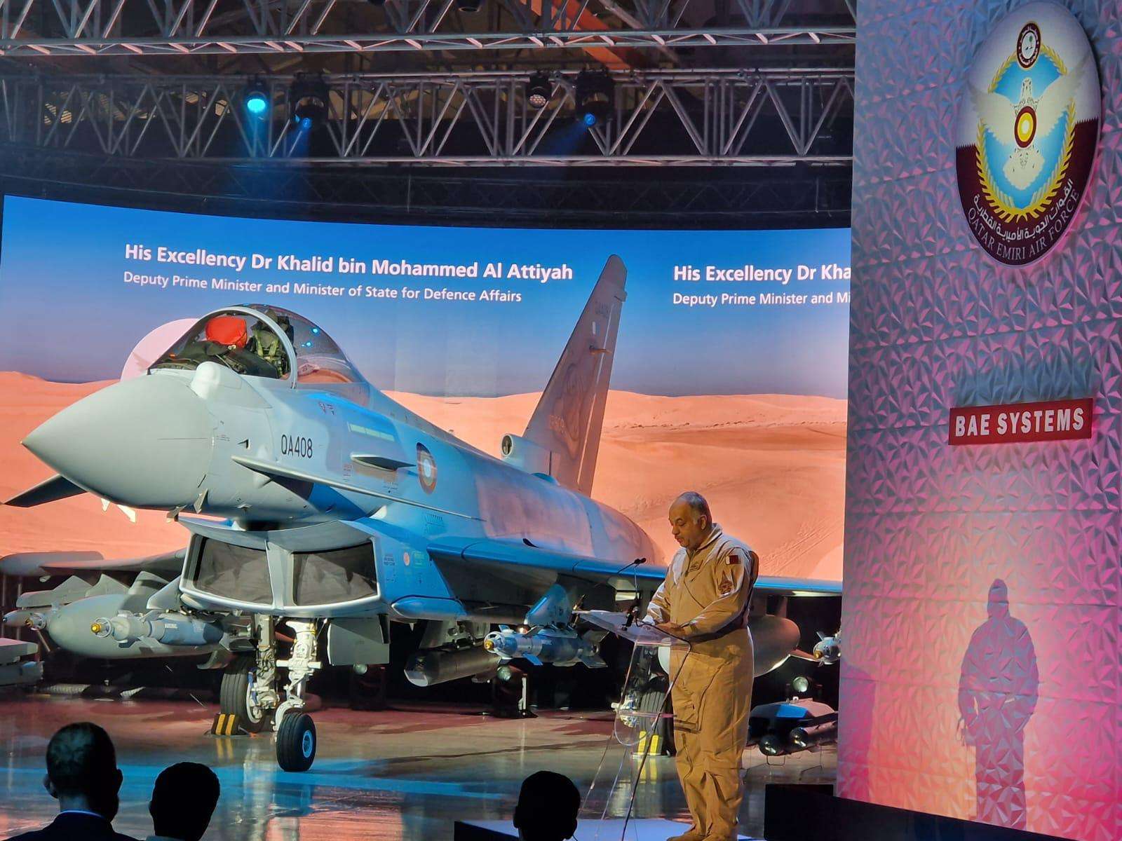 Qatar receives its first Eurofighter Typhoon at official ceremony in the UK