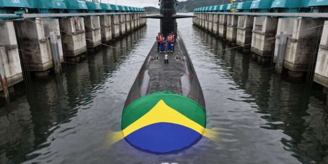 Launching of the Tonelero: the third Brazilian Scorpène® submarine entirely made in Brazil