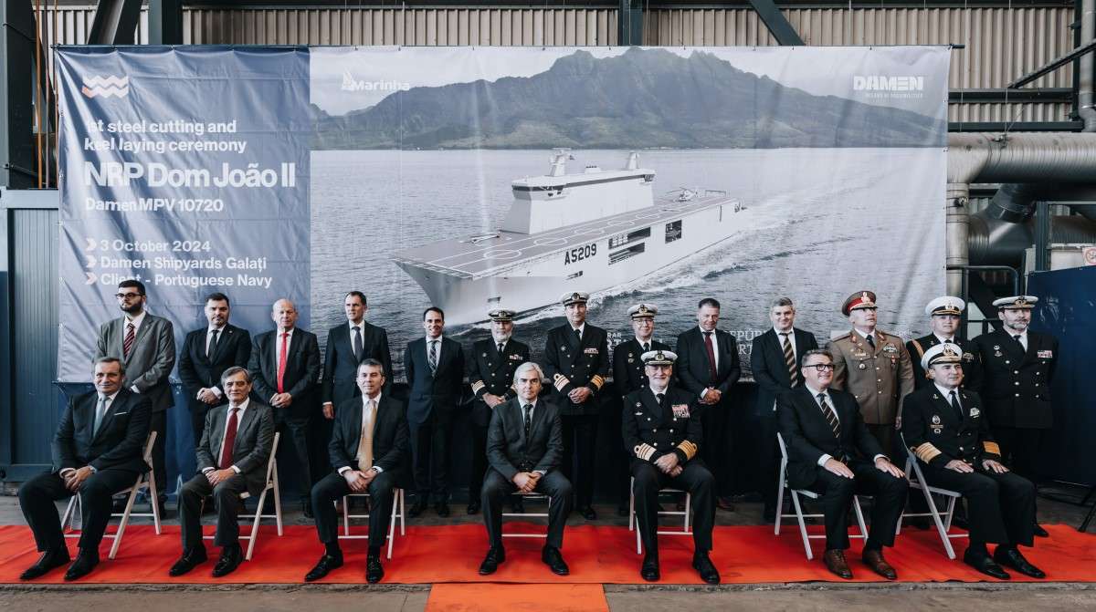 Damen holds joint steel cutting and keel laying ceremony for Portuguese  Navy's Multi-Purpose Ship | Defense Arabia