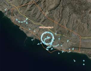 GPS jamming making ships near the Iranian coast appear to be on land