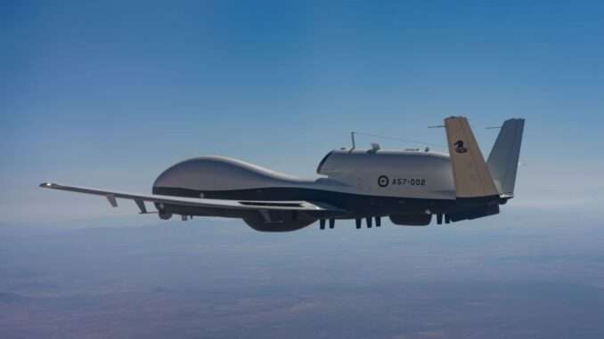 MQ-4C Triton unmanned maritime surveillance aircraft supporting Royal Australian Air Force operations in the Indo-Pacific